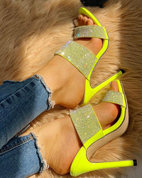 Women's rhinestone high heel sandals Sandals Luxurious Weddings