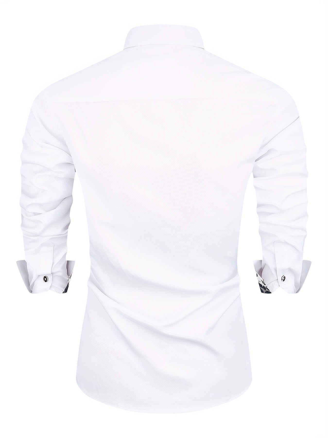 Men's Long Sleeve Tuxedo Shirt for Spring & Autumn Men's Formal Shirts Luxurious Weddings