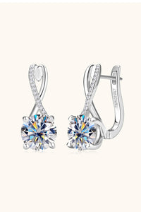 4 Carat Moissanite 925 Sterling Silver Earrings Luxurious Weddings