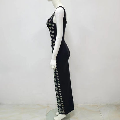 V-neck suspender with diamond embellishment, high-end dress V-Neck Diamond Dress Luxurious Weddings