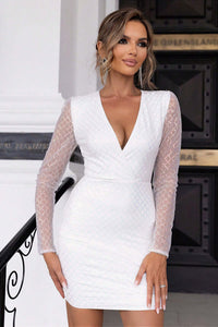 Cutout Sequin Mesh Mini Dress Mini dress Luxurious Weddings