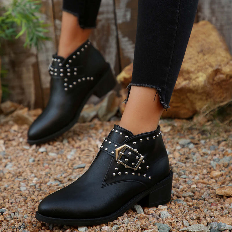 Studded Buckle Chelsea Boots boots Luxurious Weddings