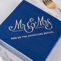 Luxurious Foil Design Cocktail Napkins Napkins Luxurious Weddings