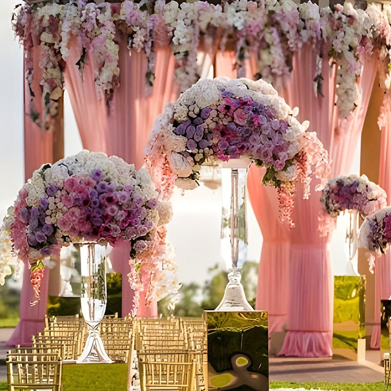 Dark Pink Silk Draping Silks Luxurious Weddings
