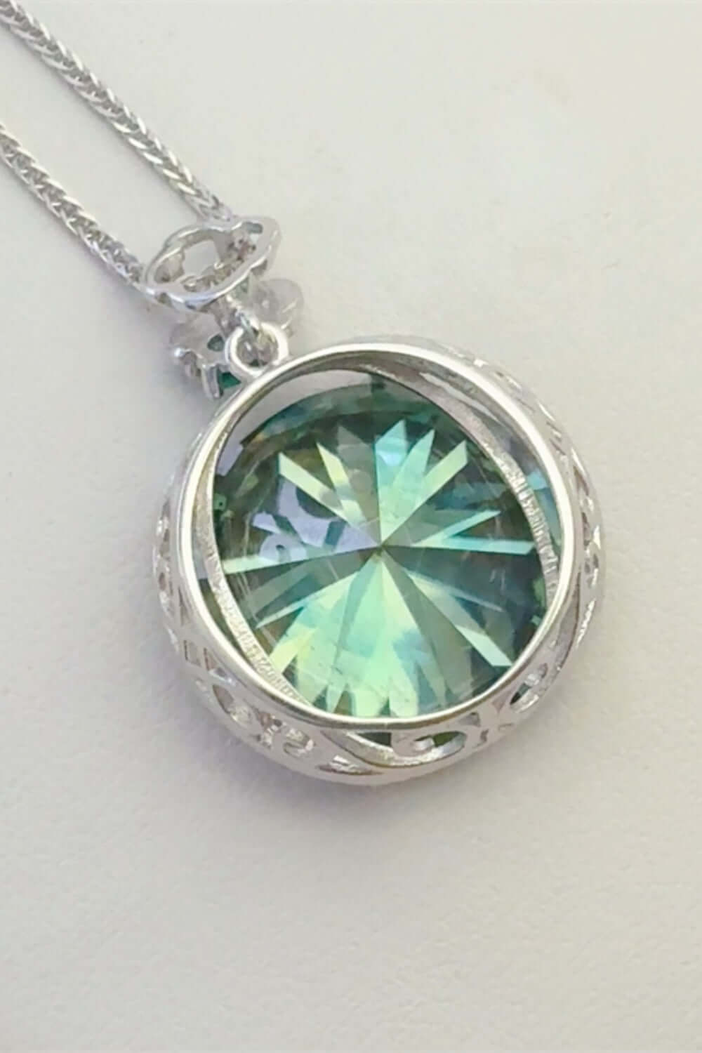 20 Carat Moissanite 925 Sterling Silver Pendant Necklace Necklace Luxurious Weddings
