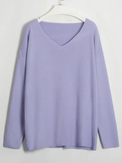 V-Neck Long Sleeve Top and Drawstring Pants Sweater Set Matching Sets Luxurious Weddings