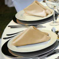 Champagne Napkins - 6pc Set Napkins Luxurious Weddings