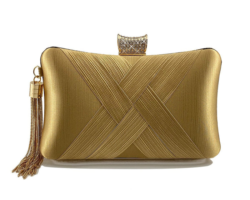 Tassel metal woven diamond Evening Bag Handbags Luxurious Weddings