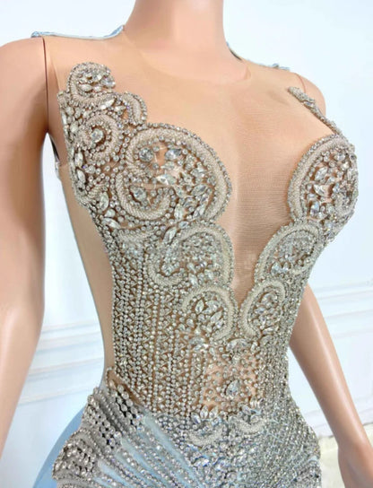Sky Blue Ball Gown Prom Dress Luxurious Weddings