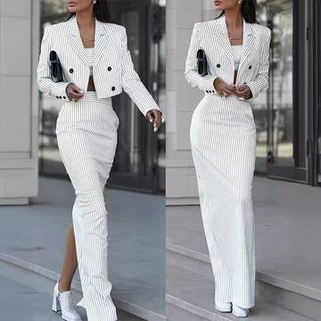 European Women's Contrast color Casual Sports Suit Luxurious Weddings
