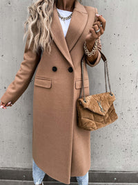 Autumn & Winter color lapel, medium length button down woolen coat, Women's Jacket Luxurious Weddings