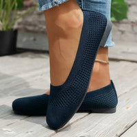 Square Toe Solid Color Mesh Slip-Ons flats Luxurious Weddings