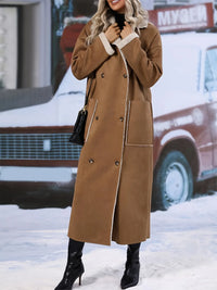 Plus Size Drop Shoulder Sherpa Longline Coat Plus size coat Luxurious Weddings