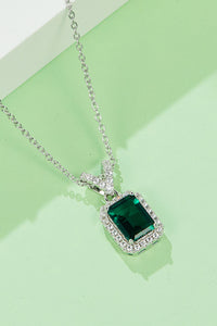 Adored 1.25 Carat Lab-Grown Emerald Pendant Necklace Necklace Luxurious Weddings