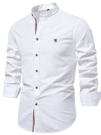 Men's Full Size Button Down Embroidered Shirt Plus Size Shirt Luxurious Weddings