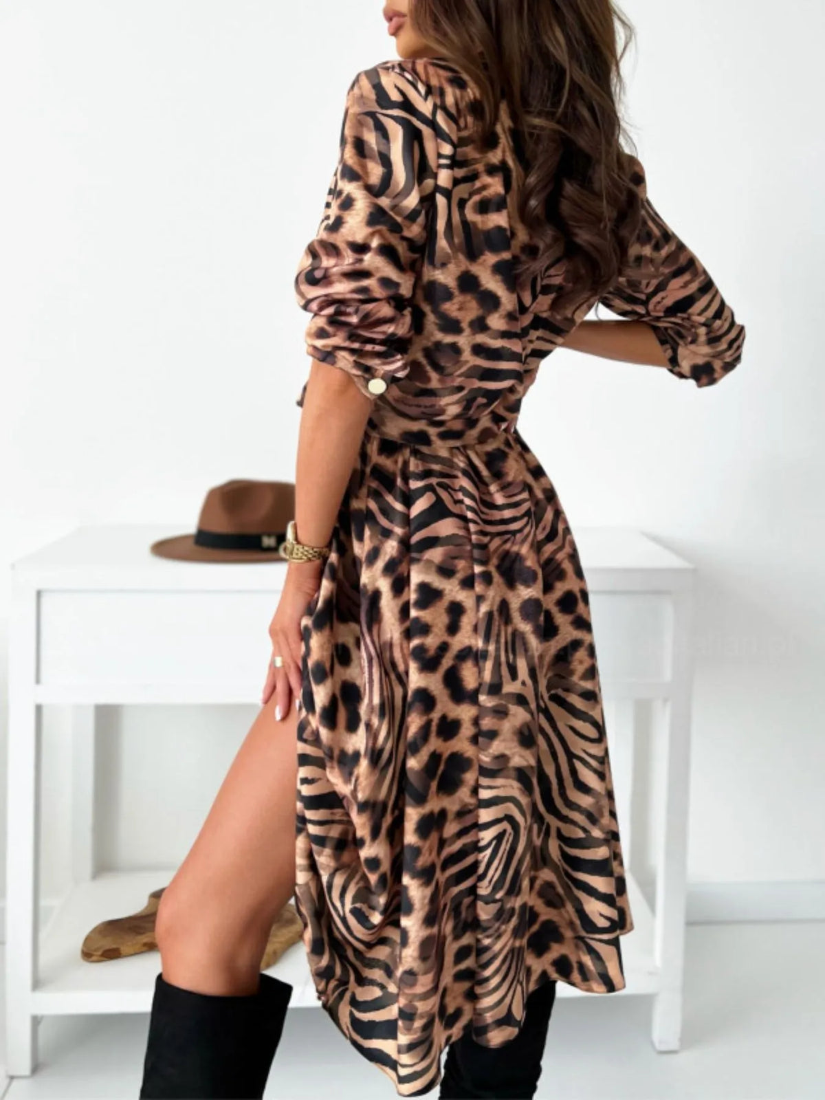 Printed Tie Waist Midi Dress Summer dress Luxurious Weddings
