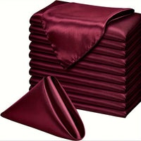 Coloured Satin Napkins - Set of 10 Napkins Luxurious Weddings
