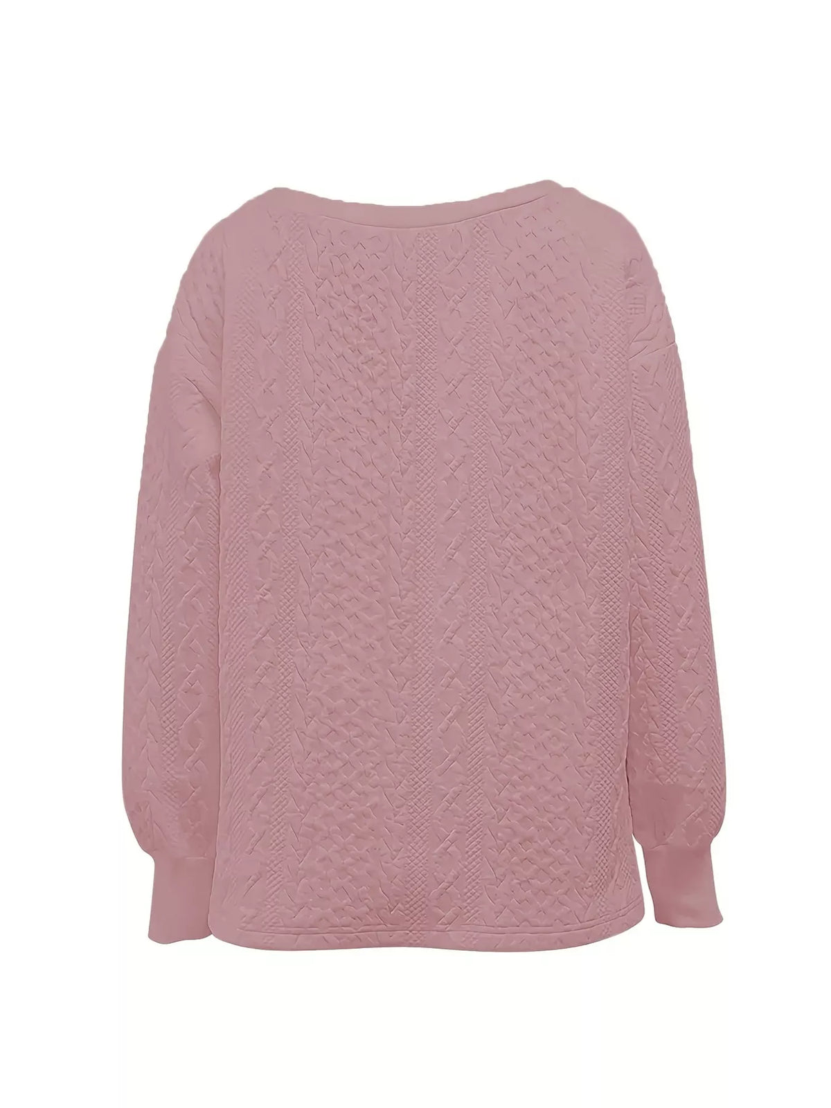 Oversized Textured Long Sleeve Sweatshirt Sweater Luxurious Weddings