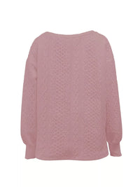 Oversized Textured Long Sleeve Sweatshirt Sweater Luxurious Weddings