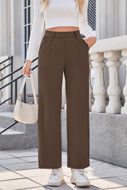 Lovelet High Waist Wide Straight Pants Pants Luxurious Weddings