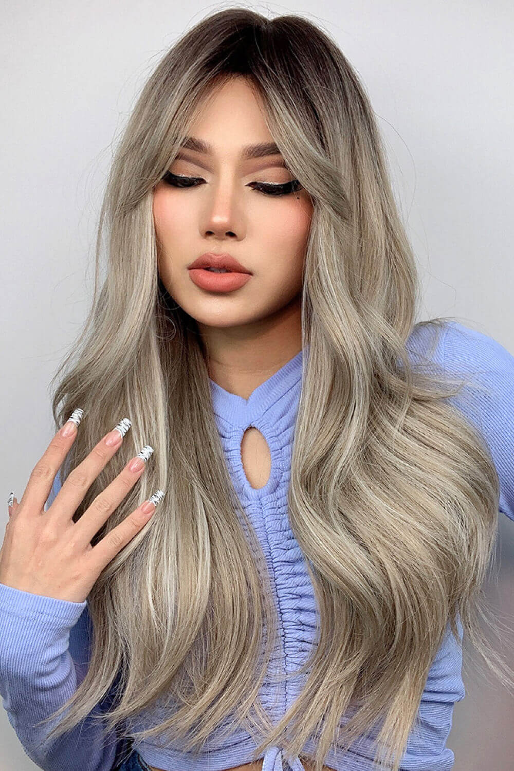 Full Machine Long Wave Wigs 26'' Wigs Luxurious Weddings