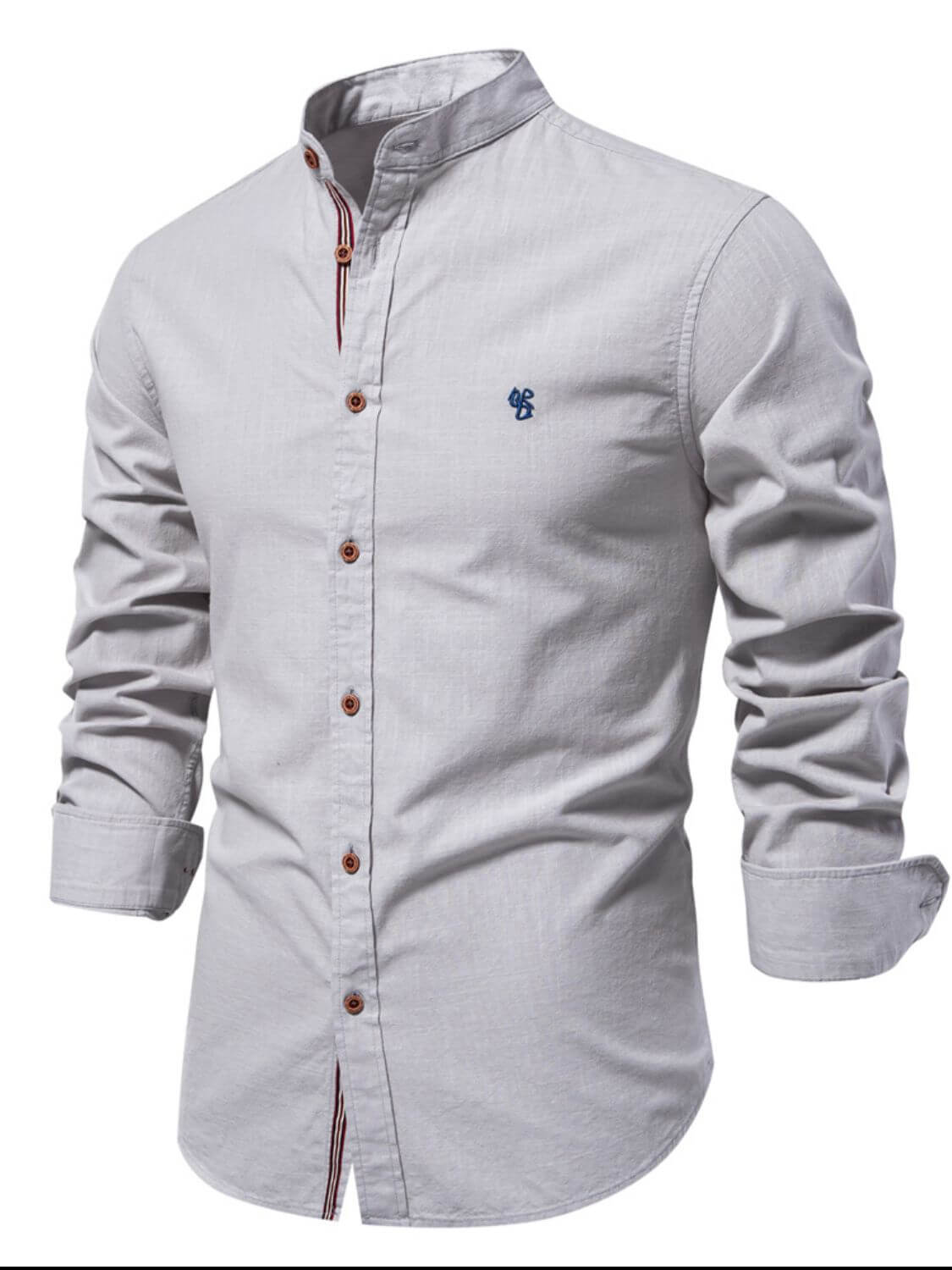 Men's Full Size Button Down Embroidered Shirt Plus Size Shirt Luxurious Weddings