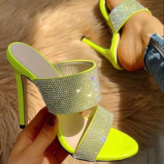 Women's rhinestone high heel sandals Sandals Luxurious Weddings