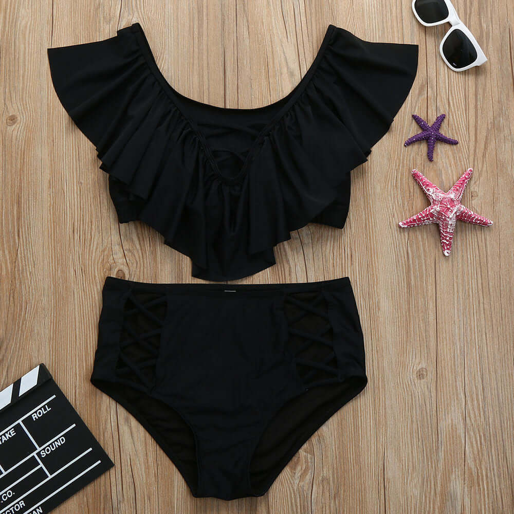 Black Plus Size 2PC Swimwear Swimwear Luxurious Weddings