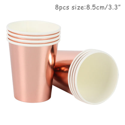Disposable Party Supplies Tableware Set Decoration Supplies Disposable Tableware Luxurious Weddings