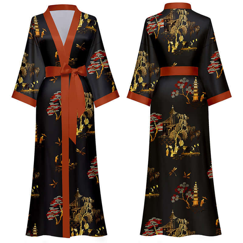 Satin Chiffon Women's Light Luxury Plus Size Robe robe Luxurious Weddings