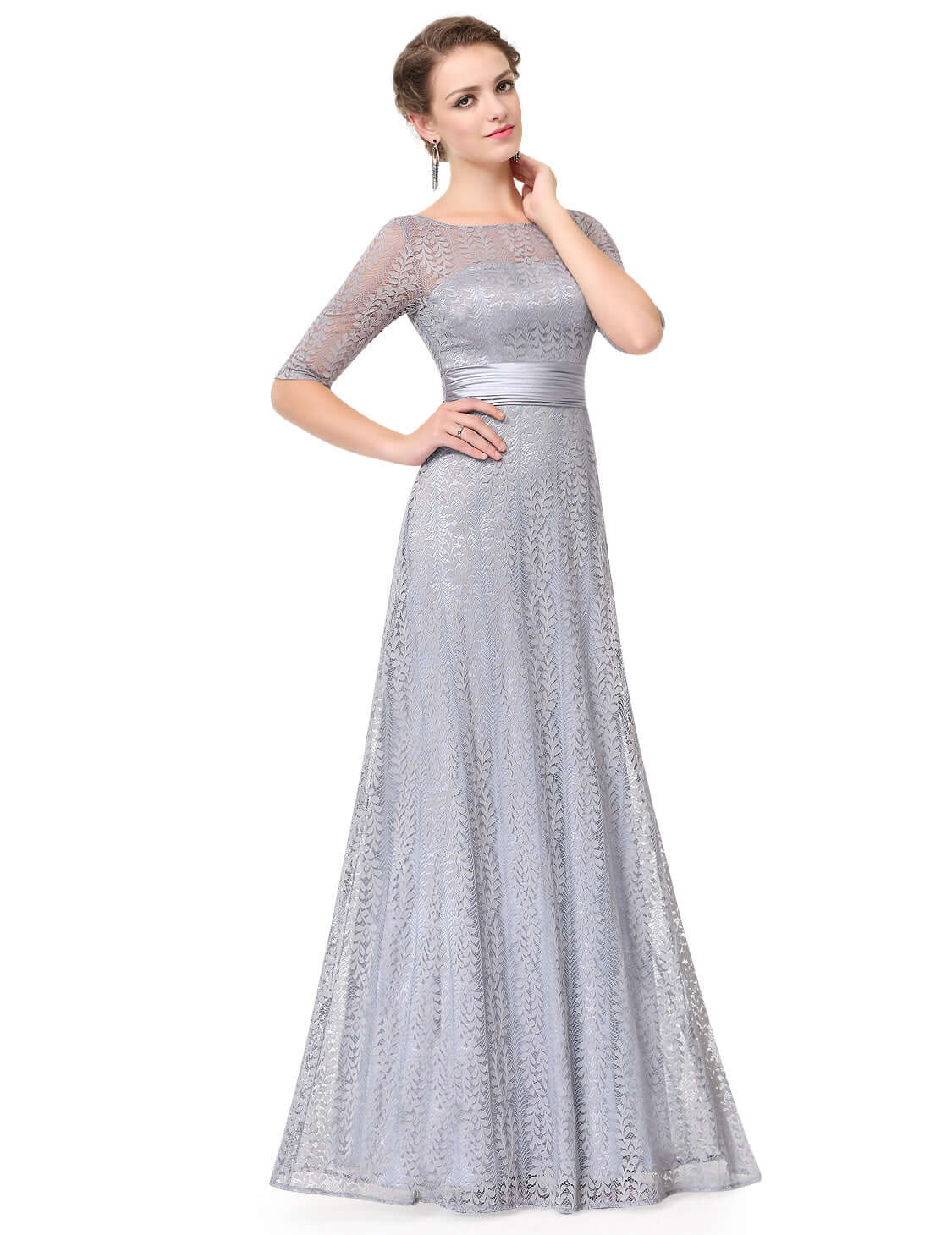 Long Lace Mother Of Bride Formal Evening Dress mother of the bride Luxurious Weddings
