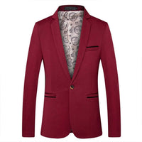 Slim Fit Suit Jacket Plus Size 5XL Men's Blazer Luxurious Weddings