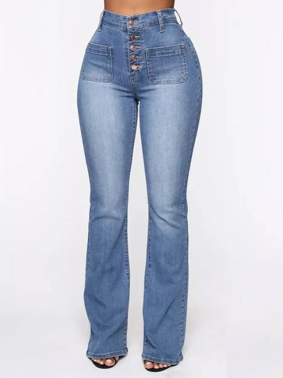 Full Size High Waisted Button-Fly Flare Jeans Plus Size Jeans Luxurious Weddings