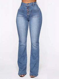 Full Size High Waisted Button-Fly Flare Jeans Plus Size Jeans Luxurious Weddings
