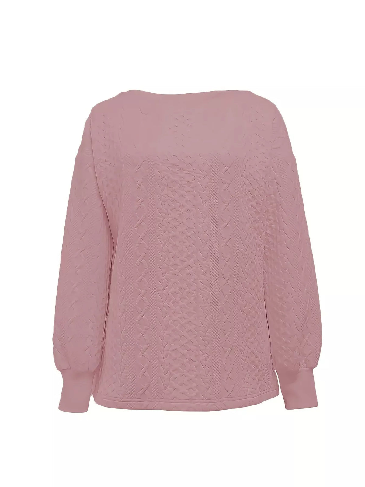 Oversized Textured Long Sleeve Sweatshirt Sweater Luxurious Weddings