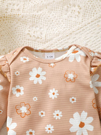 Children's Ruffled Floral Bodysuit and Bloomer, Headband Set kids clothing Luxurious Weddings