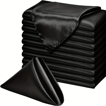 Coloured Satin Napkins - Set of 10 Napkins Luxurious Weddings