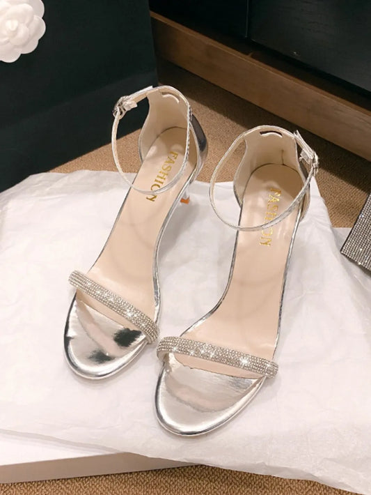 Open Toe Stiletto Sandals Bridal Shoes Luxurious Weddings