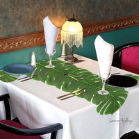 60Pcs Tropical Theme Decorations Fake Leaves Luxurious Weddings