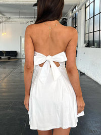 Devine Bow Back Tube Mini Dress Mini dress Luxurious Weddings