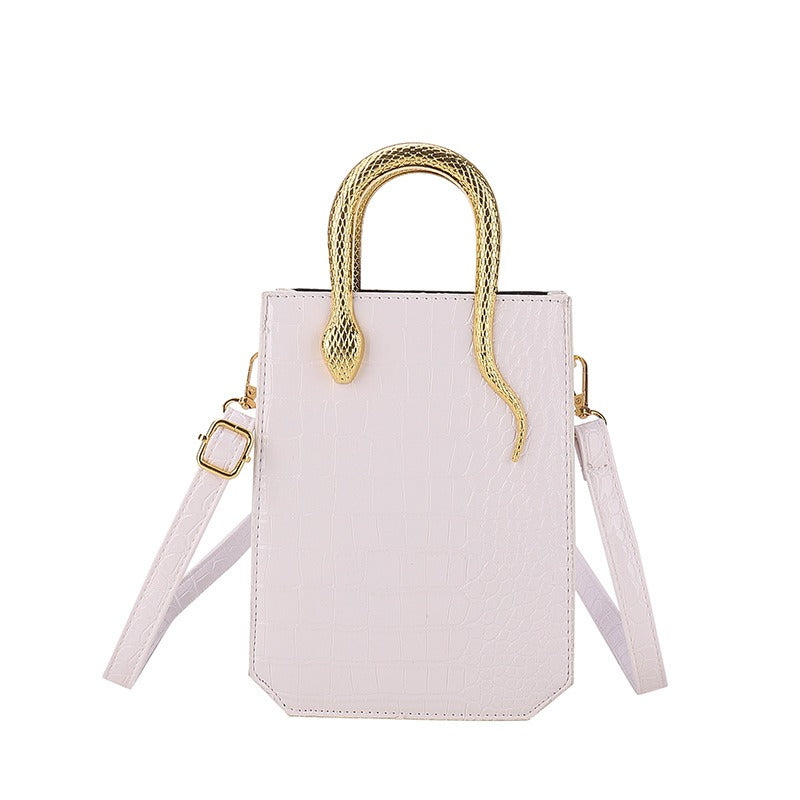 Stone Pattern Handbag Tote Bag PU Handbags Luxurious Weddings