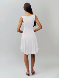 High-Low Round Neck Sleeveless Dress Dresses Luxurious Weddings