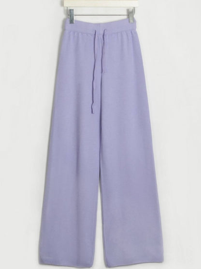V-Neck Long Sleeve Top and Drawstring Pants Sweater Set Matching Sets Luxurious Weddings