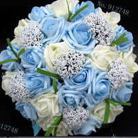 Bride 's Bouquet Red Pink Blue And Purple bouquet Luxurious Weddings