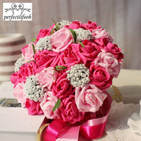 Bride 's Bouquet Red Pink Blue And Purple bouquet Luxurious Weddings