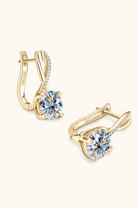 4 Carat Moissanite 925 Sterling Silver Earrings Luxurious Weddings