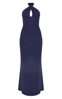 Navy Bridesmaid Corset Detail Cross Front Maxi Dress Bridesmaid Dresses Luxurious Weddings
