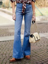 Full Size High Waisted Button-Fly Flare Jeans Plus Size Jeans Luxurious Weddings