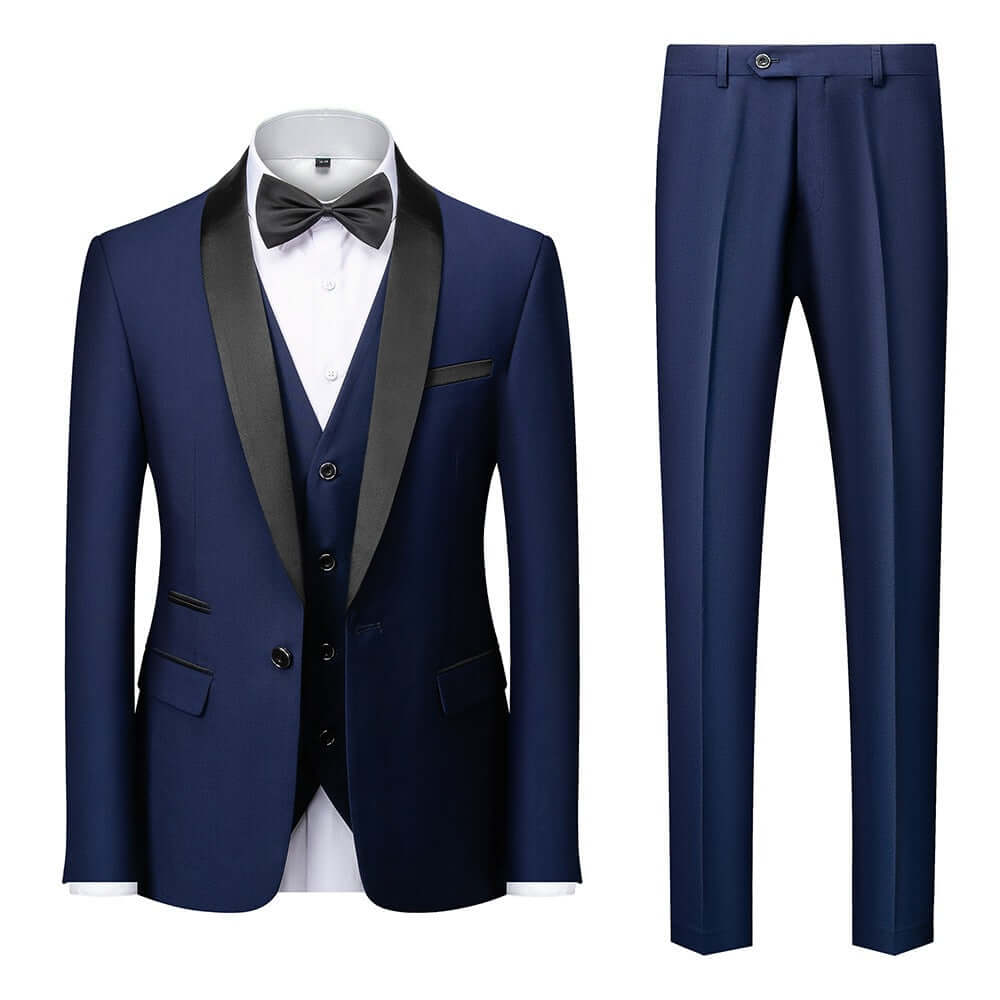 Groomsmen Wedding Suits Shawl Lapel Tuxedos Men's Suits Luxurious Weddings