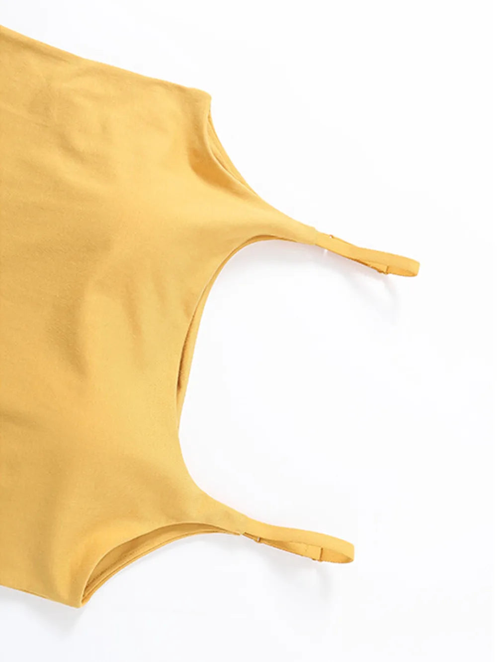 Scoop Neck Cropped Cami with Chest Pads Singlet Luxurious Weddings